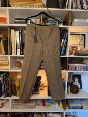r13 tuxedo pants with plaid and leopard NWT